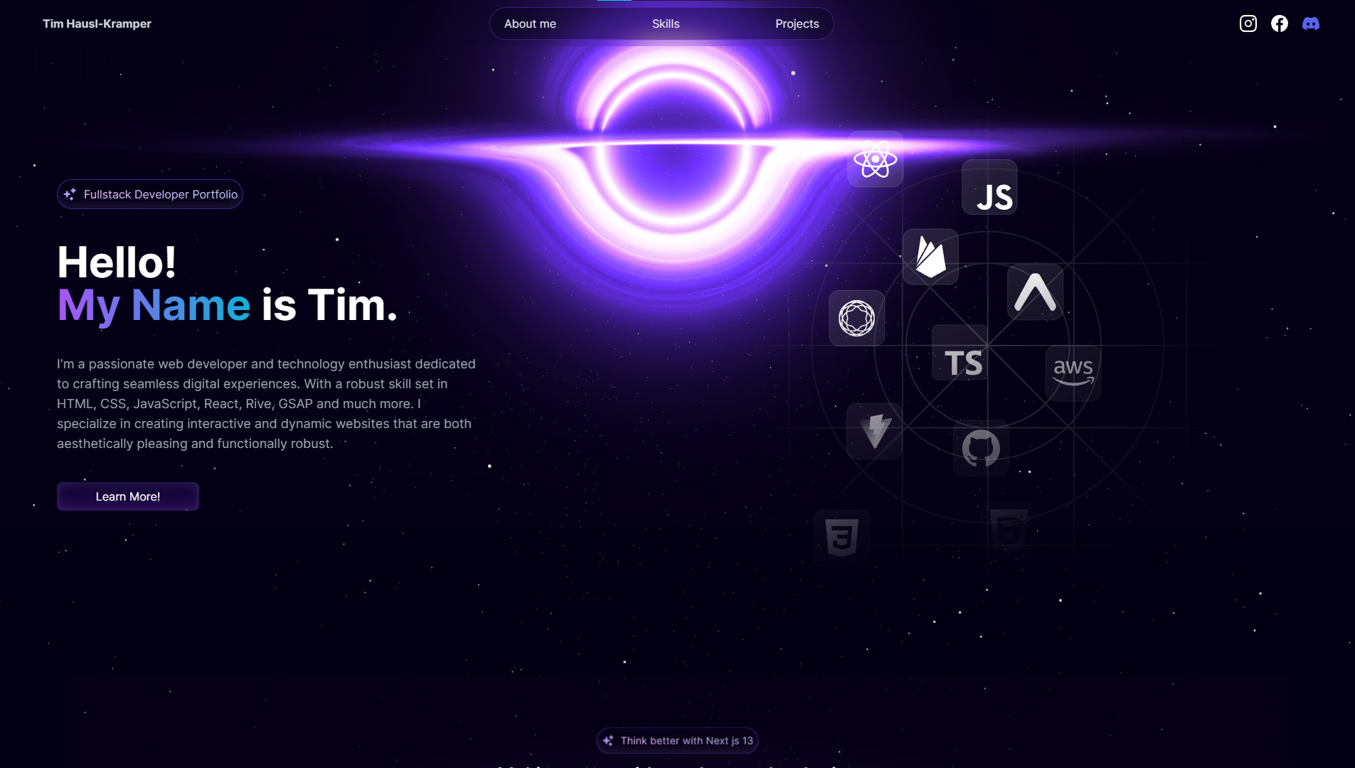 Space Themed Website
